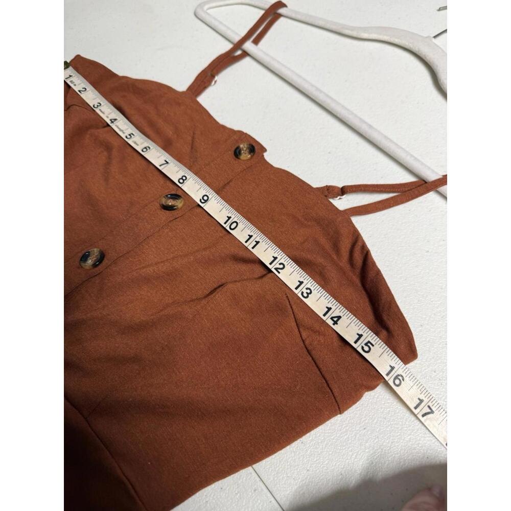 Ultimate Summer Dress Berydress Rust Colored Sleeveless Button Down Front A Line - Picture 6 of 9